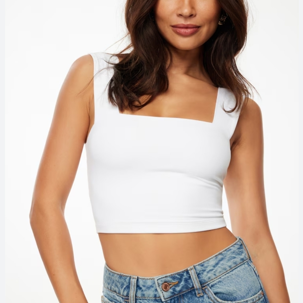 Dynamite white crop top / M